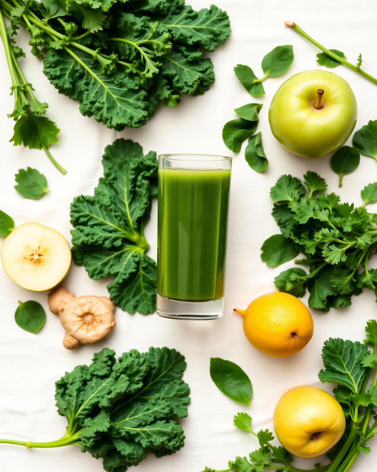 Cold-pressed green juice