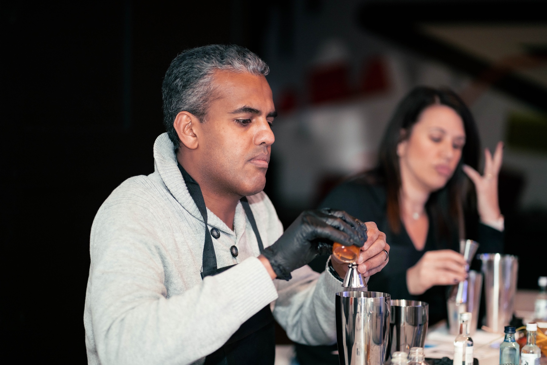 A real Drinksbydez cocktail pour, mid-service
