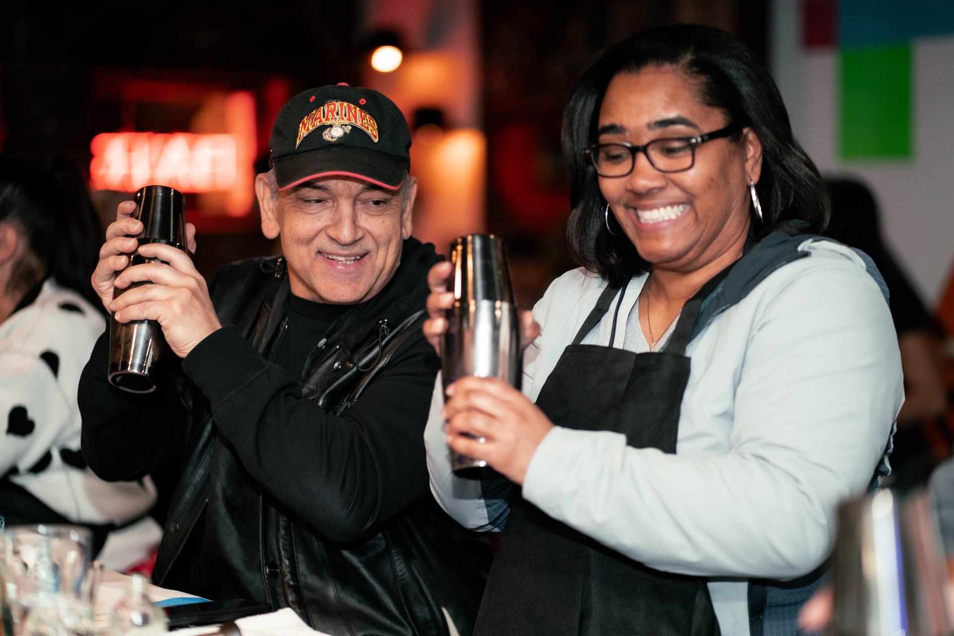 A moment from a Drinksbydez Mixology 101 experience