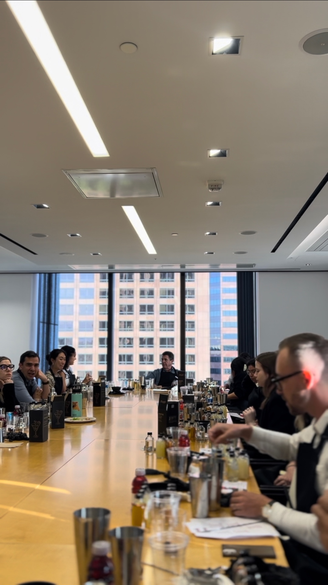 Corporate mixology class — skyline boardroom